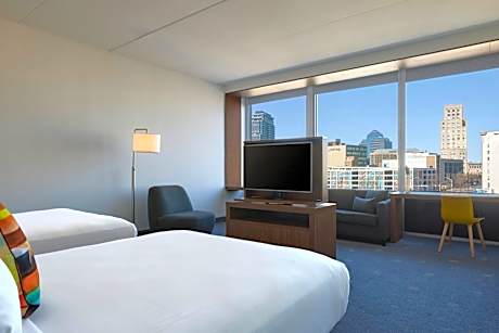 Queen Room with Two Queen Beds, City View, Sofa Bed and Dual Aspect Windows