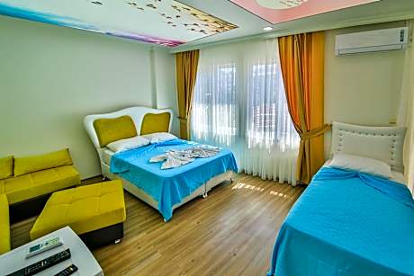 Family Room With City View and Kitchenette