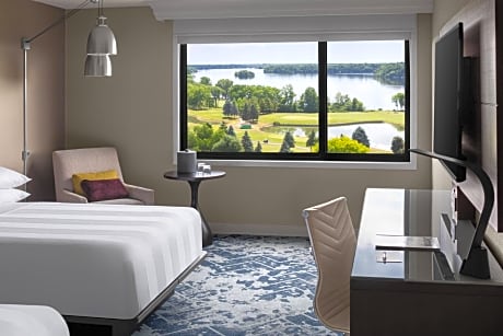 Double Room with Two Double Beds and Lake View