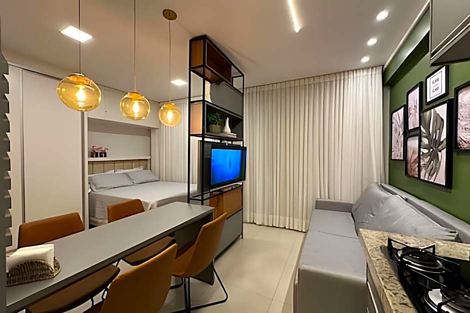 Moderno Flat com Jacuzzi no Pq. Vaca Brava