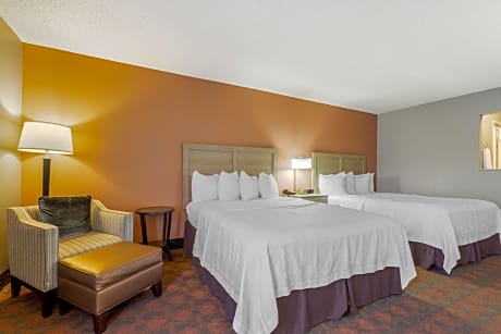 2 Queen Beds, Mobility Accessible, Communication Assistance, Walk In Shower, Non-Smoking, Full Break
