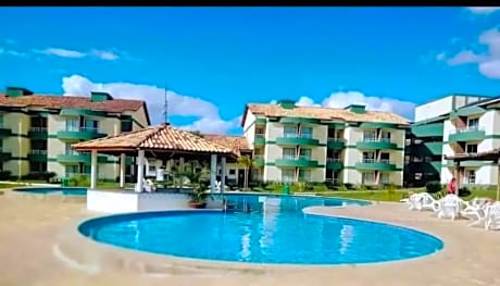 Flat no Village das Águas Resort ao lado do Parque Aquático Aldeia das Águas