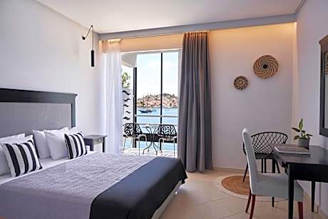 Superior Double with Sea and Poros Town View