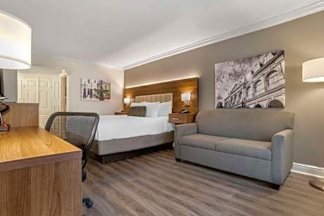 1 King Bed, Non-Smoking, Pillow Top Mattress, Flat Screen Television, Sofabed, Microwave And Refrige