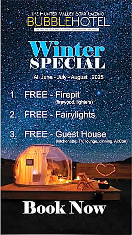 The Hunter Valley Star Gazing BubbleHotel 