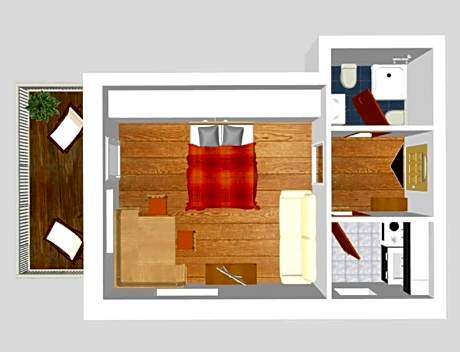 Studio with Balcony