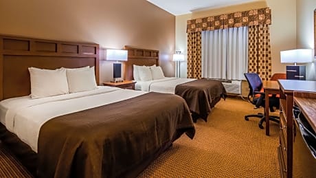 2 Queen Beds, Non-Smoking, Pet Friendly Room, Microwave And Refrigerator, High Speed Internet Access