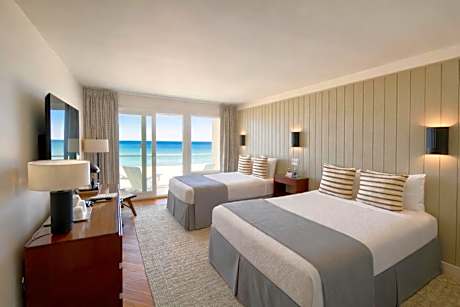 Oceanfront Double Room with Two Double Beds