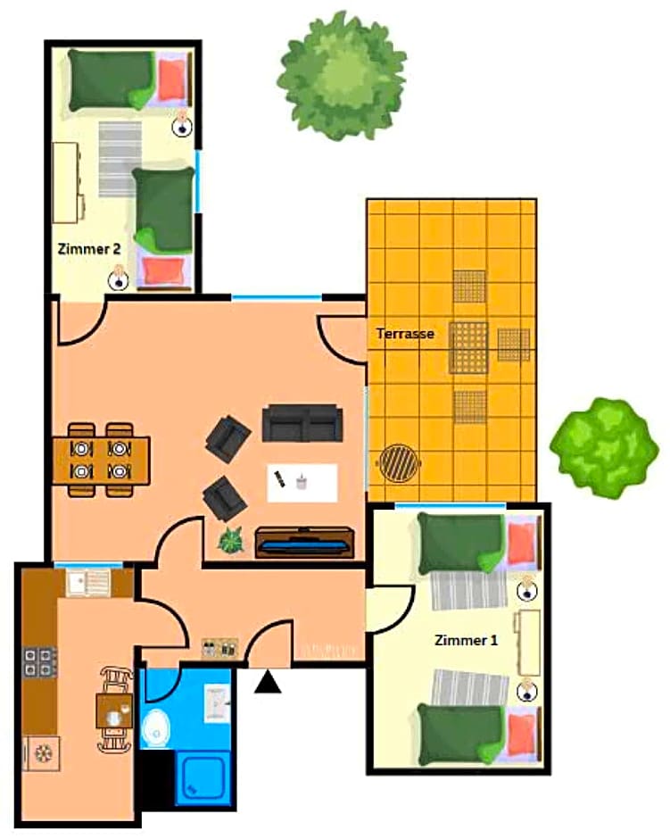 Gemütliche Unterkünfte für längeren Aufenthalt und Monteure inkl Balkon, Waschmaschine, WiFi, Küche und Parkplatz