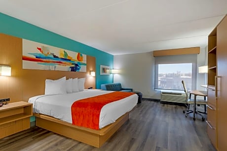 1 King Bed Non-Smoking Larger Room Sofabed For One Person Microwave Fridge Wi-Fi Full Breakfast