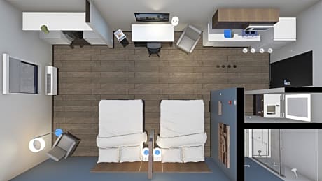Studio Queen Room with Two Queen Beds -Non-Smoking