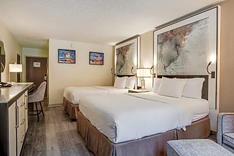 Queen Room with Two Queen Beds, Mobility Access and Roll-In shower, Non-Smoking