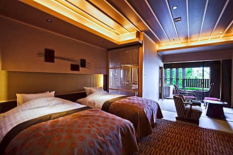 Japanese-Style Premium Room with Living Area and Open-air Bath Only children 7 and up are allowed