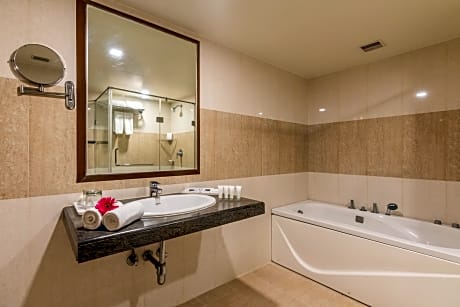 Suite-1 King Bed  Non-Smoking Flat Screen Television Living Room Safe Bathtub Wi-Fi Full Breakfast