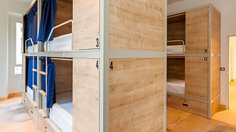 Bed in 12-Bed Mixed Dormitory Room with Shared Bathroom