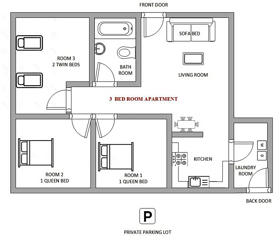 Home Style Apartments - 1 & 3 BR Suites with Full Kitchen