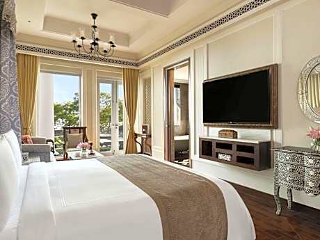 Flamingo Signature King Room with Garden View:15% off on Spa| soulful yoga| sacred Morning & Evening Aarti | nature-led and traditional experiences such as daily tea, curated walks, Bird Watching, Prana Garden, Folk Dance, Pottery, Mehendi & Astrology
