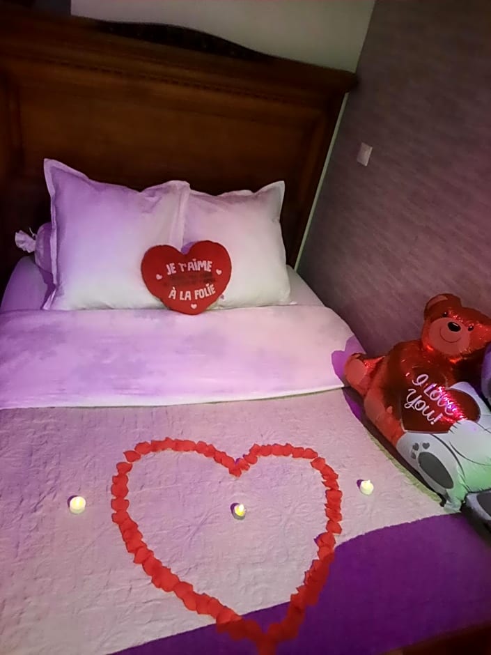 Chambre meublée indépendante, jacuzzi dans la chambre à 60110 Amblainville près de Paris