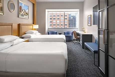 Studio with Two Queen Beds - Mobility Accessible w/ Roll-in Shower