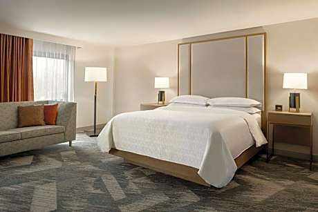Club Level Executive King Suite with Sofa Bed - Mobility and Hearing Accessible with Roll-in Shower