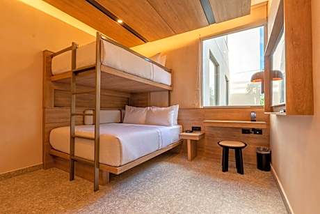 Room with Bunk Beds-One Twin Bed over One Queen Bed and Roof Top Access