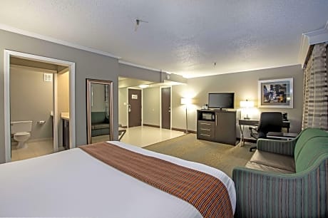 1 King Bed, Non-Smoking, Larger Room, Microwave And Refrigerator, Shower Only, Wi-Fi, Full Breakfast
