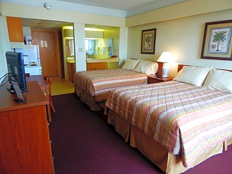 Standard Room with Two Double Beds with South Partial Ocean View