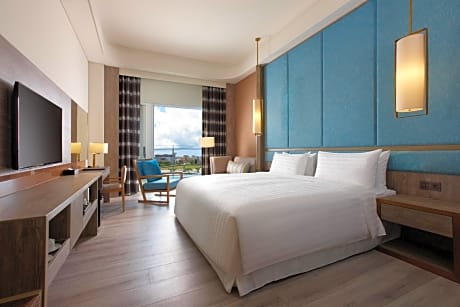 deluxe king city view, guest room, 1 king, city view, balcony