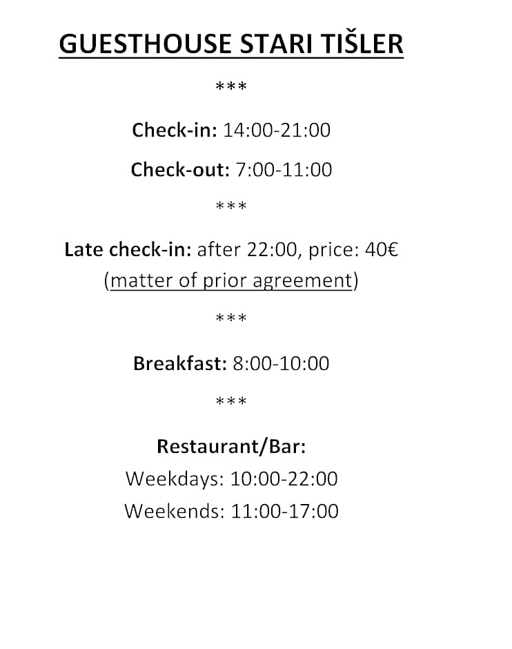 Guesthouse Stari Tišler