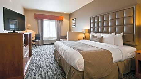 1 King Bed, Non-Smoking, Sofabed, High Speed Internet Access, Microwave, Refrigerator, Flat Screen T