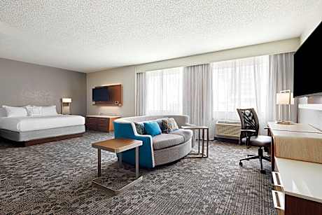 King Studio Suite, Larger Guest room, 1 King, Sofa bed, Corner room