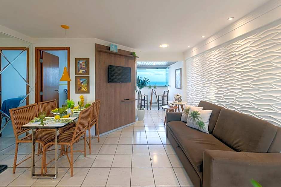 Vista Mar da PRAIA de PONTANEGRA 2 quartos Wifi 55 MB capacidade para até 6 pessoas e PET friendly