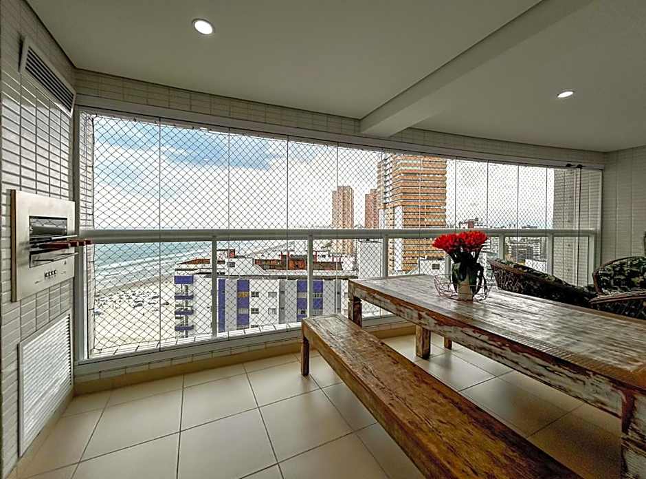 Otimo apto de frente para Praia do Boqueirao SP