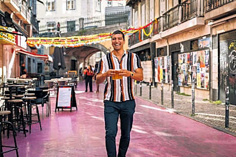 The House on the Pink Street in Lisbon
