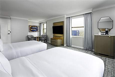 Double Room Two Double Beds and Roll-in Shower - Mobility Access