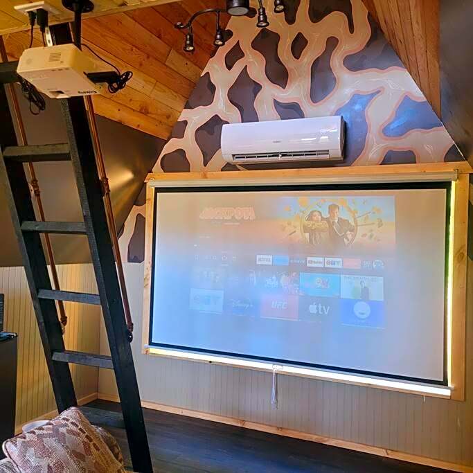 Mushroom theme cabin on 33 Acre Farm