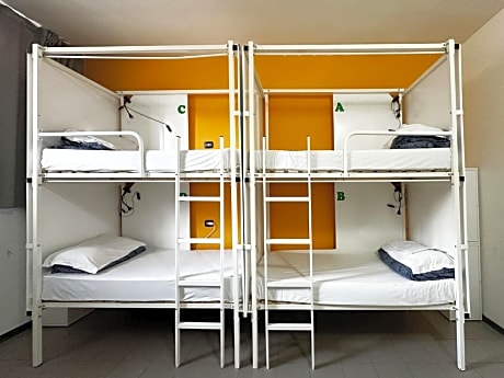 Bed in 6-Bed Dormitory with Shared Bathroom