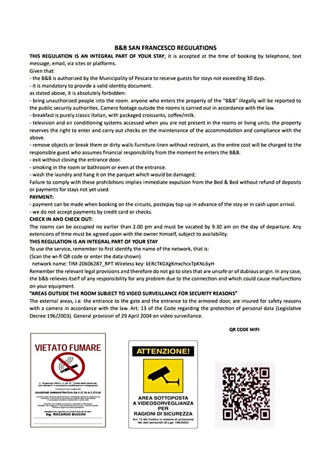 B&B SAN FRANCESCO Pescara Centro