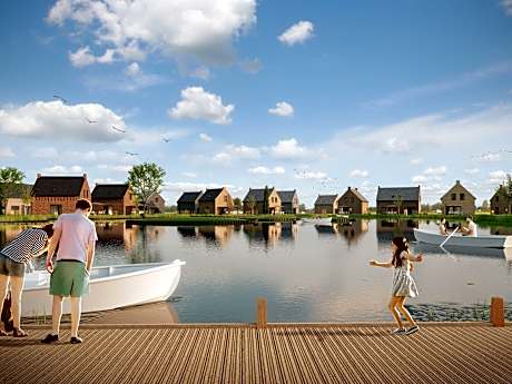 Luxury waterfront villa with wine climate cabinet