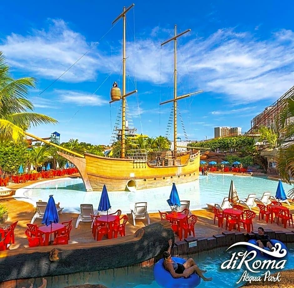 Spazzio diRoma com entrada ao Acquapark Gratuito, Apartamento 840 vista para a Piscina