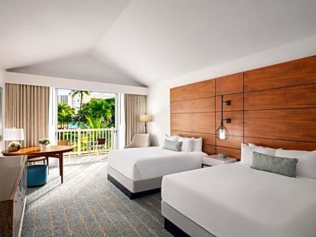Poolside Villa Balcony Room 2 Queen. 489Sf,45Sm. Near Well And Being Pool, Private Balcony