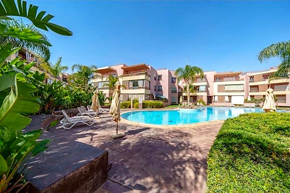 Modern 2BR Apartment with Pool & Secure Parking in Marrakech