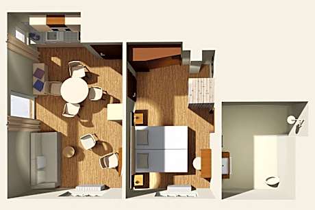 Apartment with Infrared Cabin and Balcony