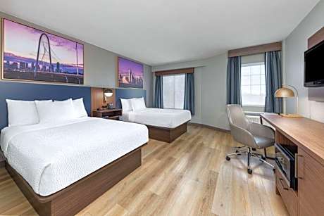 Deluxe Room with Two Double Beds and Courtyard Access -  Non-Smoking