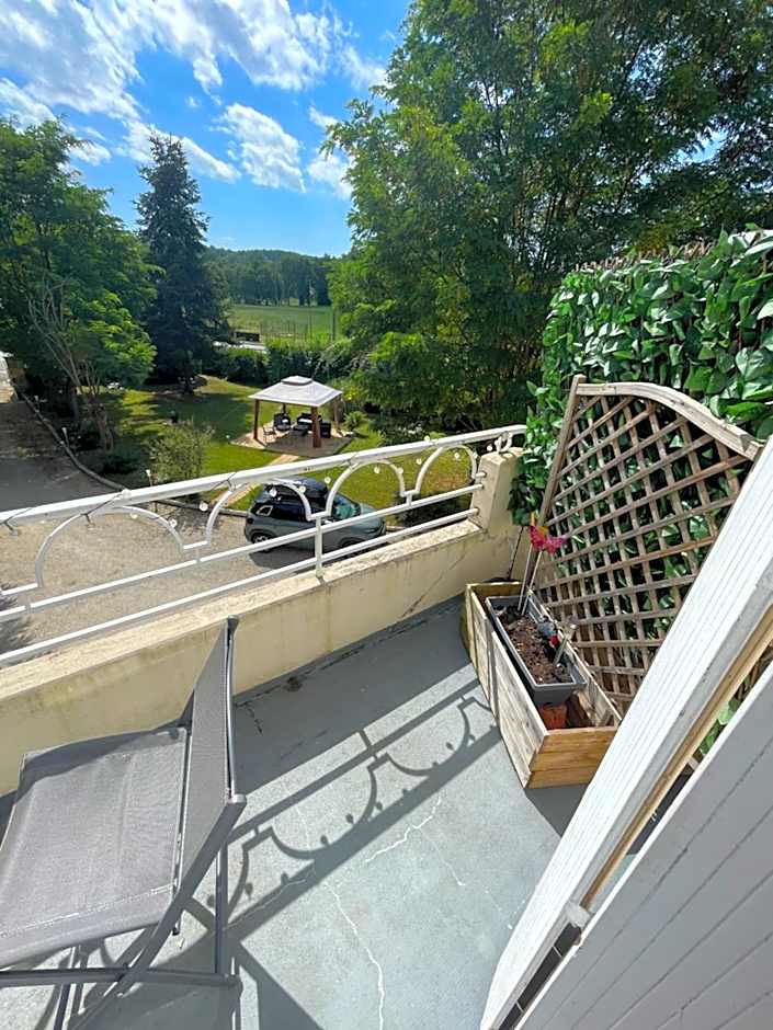 Vue du Château chambres en toute autonomie