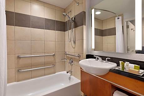 1 QUEEN MOBILITY/HEARING ACCESSIBLE W/ TUB