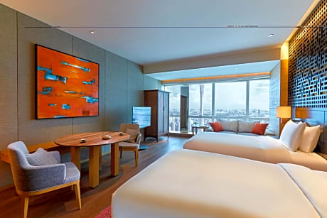 2 Double Beds Canton Tower View