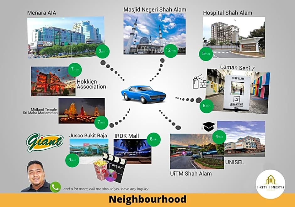 I-City Homestay - Shah alam, Hospital Shah Alam, UITM, Central Mall SOGO, Seksyen 7