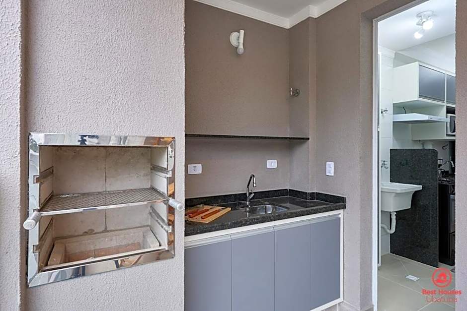 BH29: 1 Quadra d Praia, Ar, Churrasqueira, Piscina