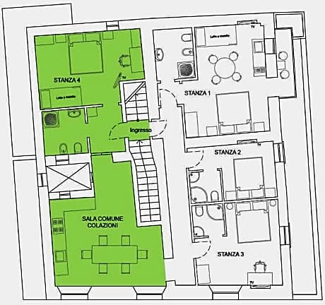 Family Room with Bathroom